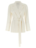 White Polyester Blazer