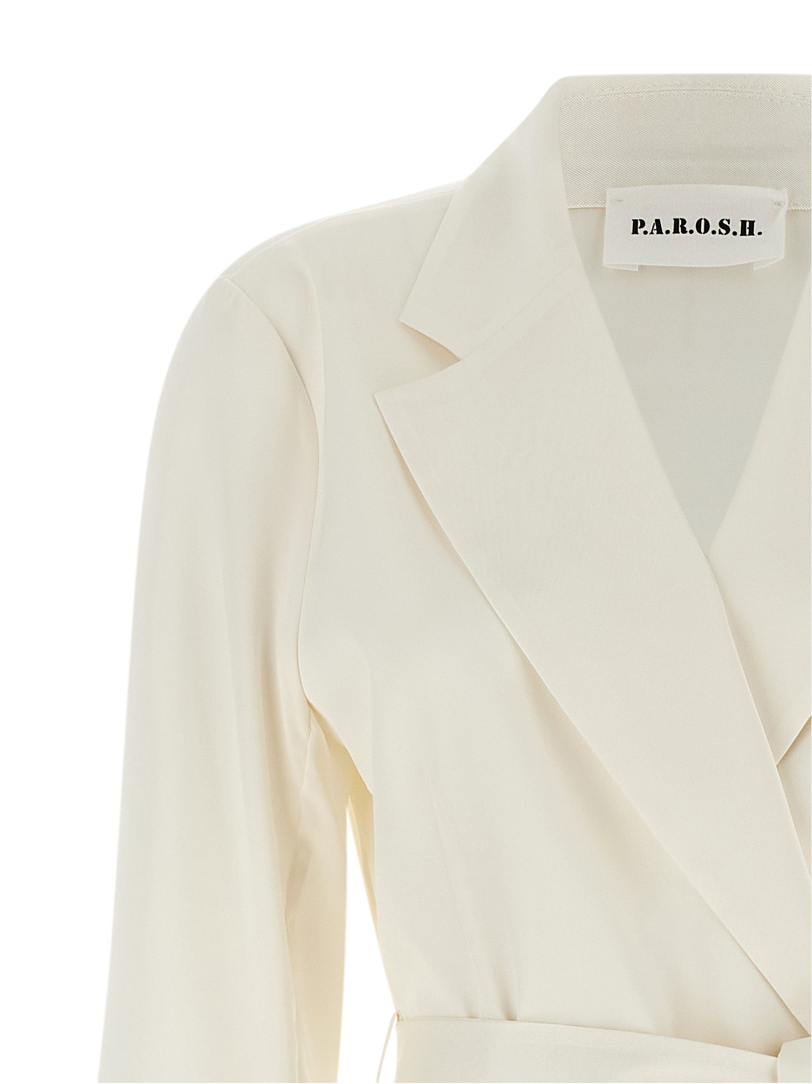 White Polyester Blazer