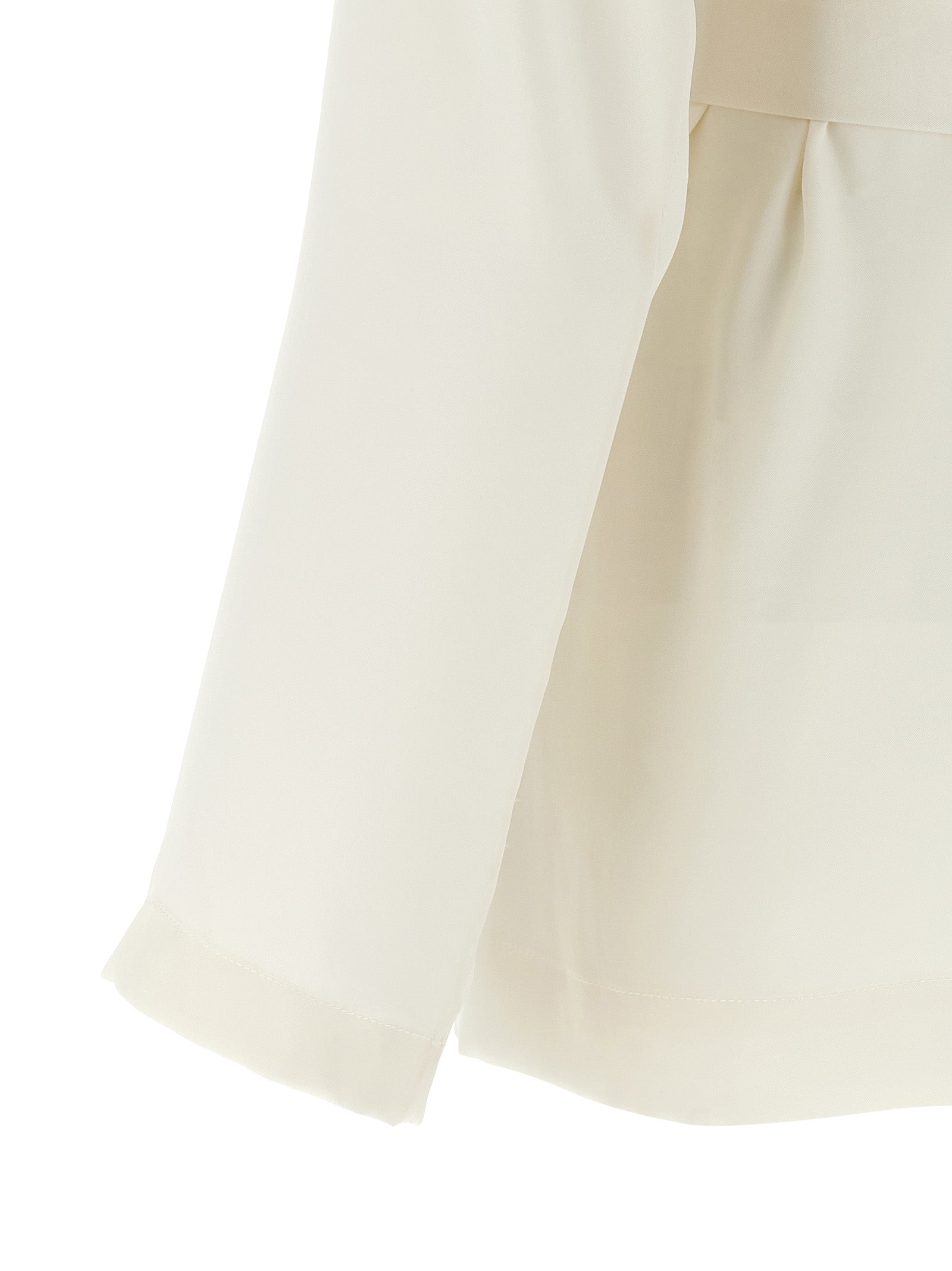 White Polyester Blazer