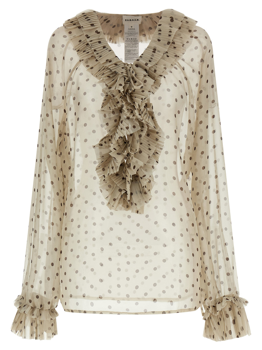 Beige Polyester Blouse