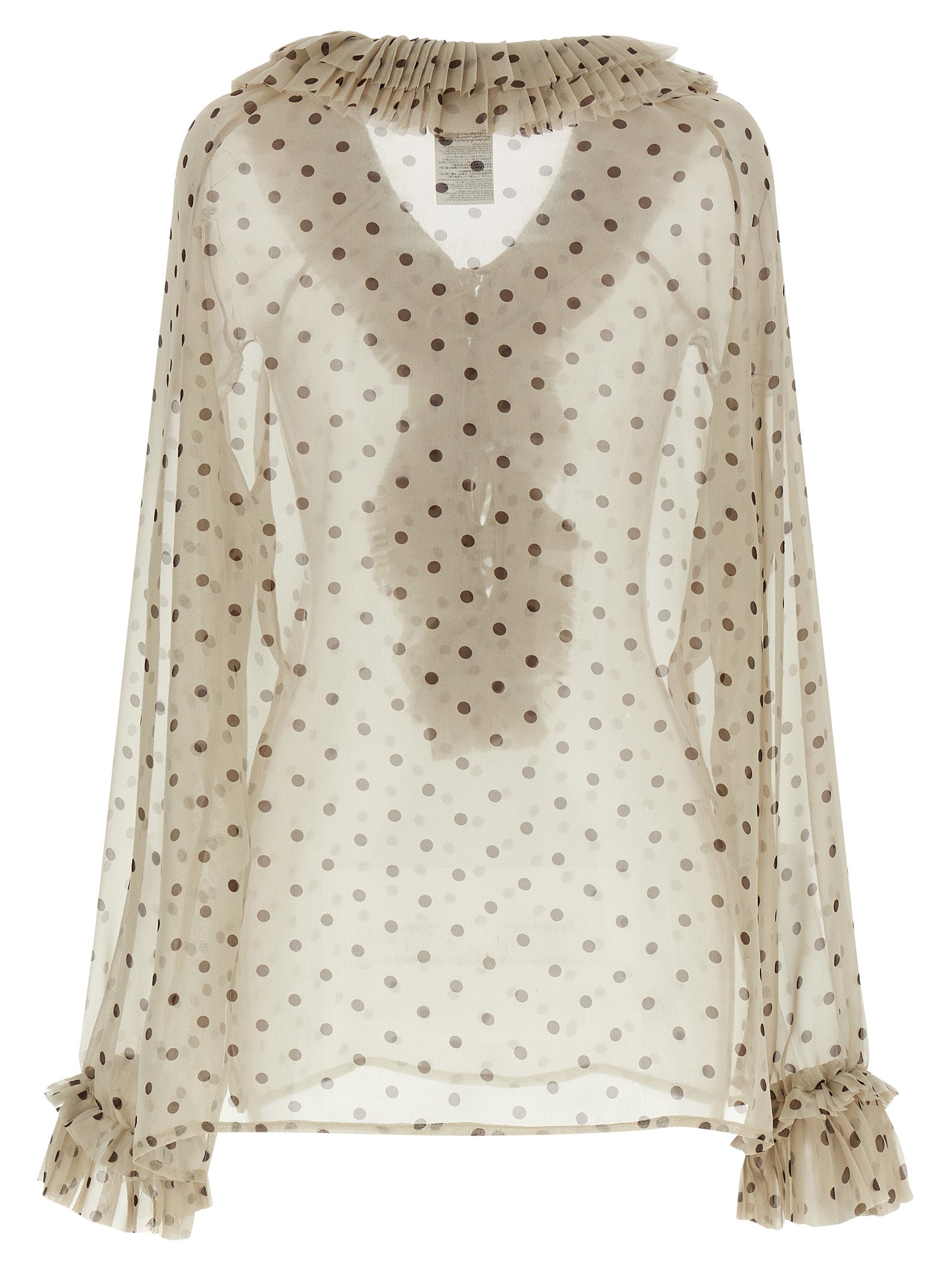 Beige Polyester Blouse