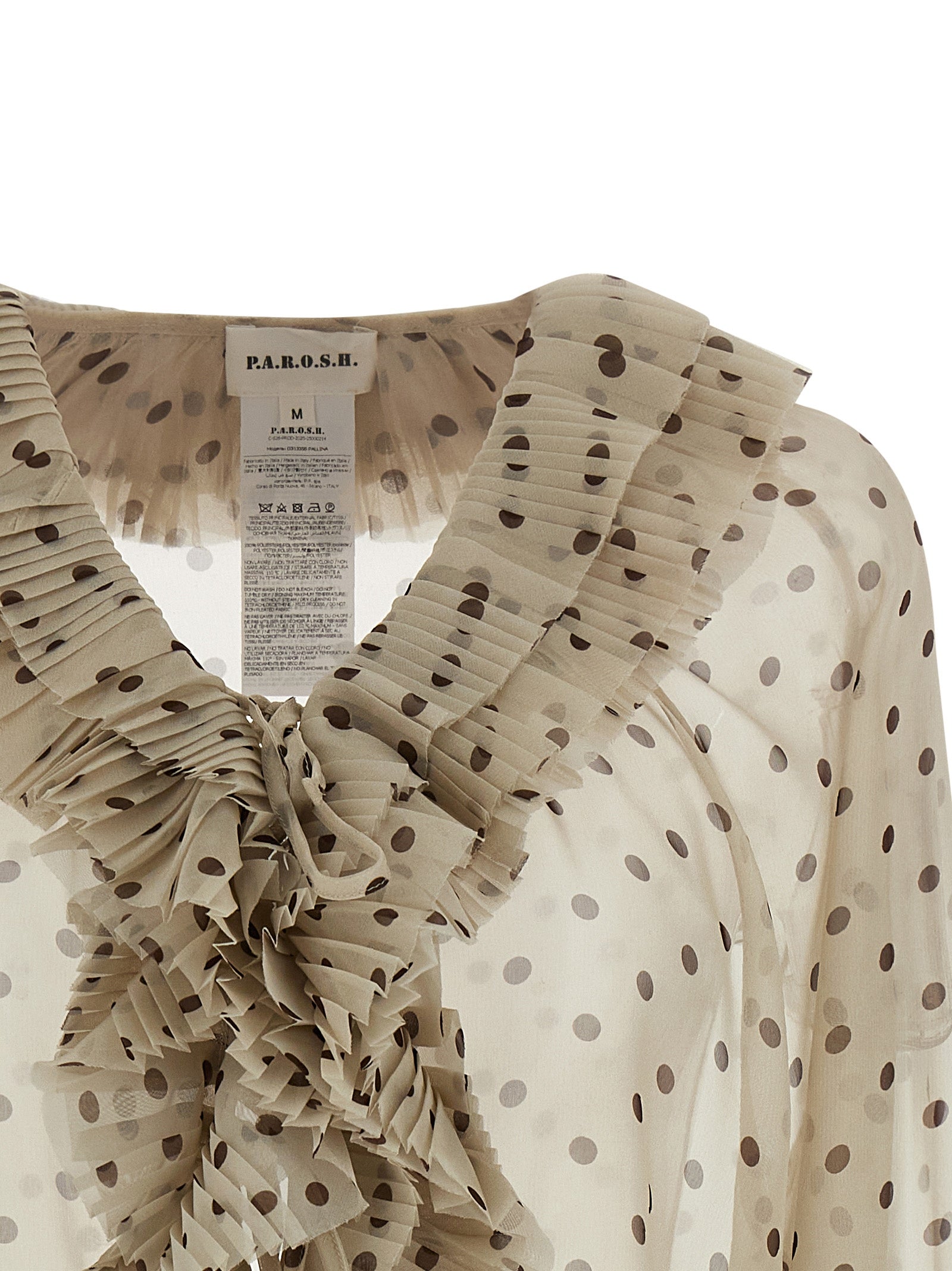 Beige Polyester Blouse