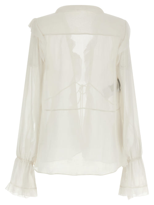 Beige Acetate Blouse