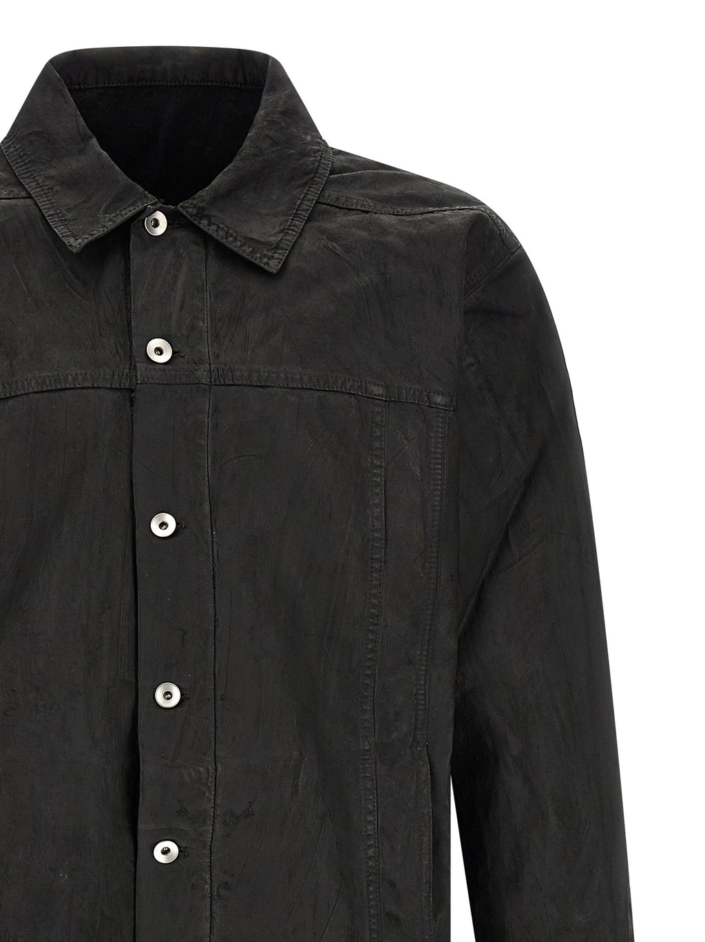 Black Cotton Denim Jacket