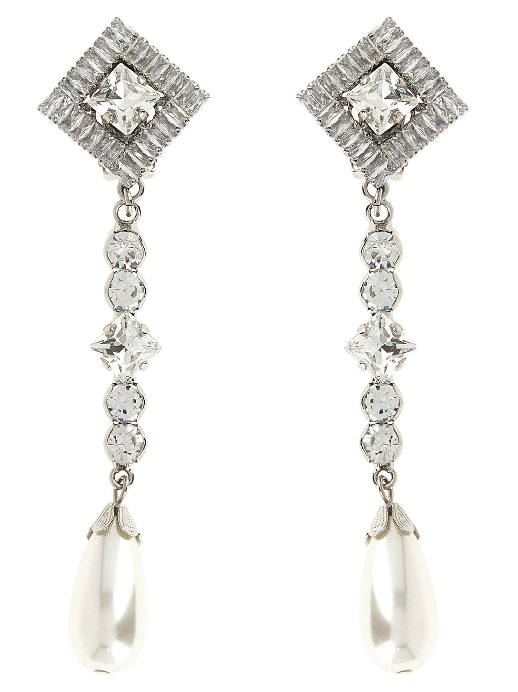Silver Plastic Earrings