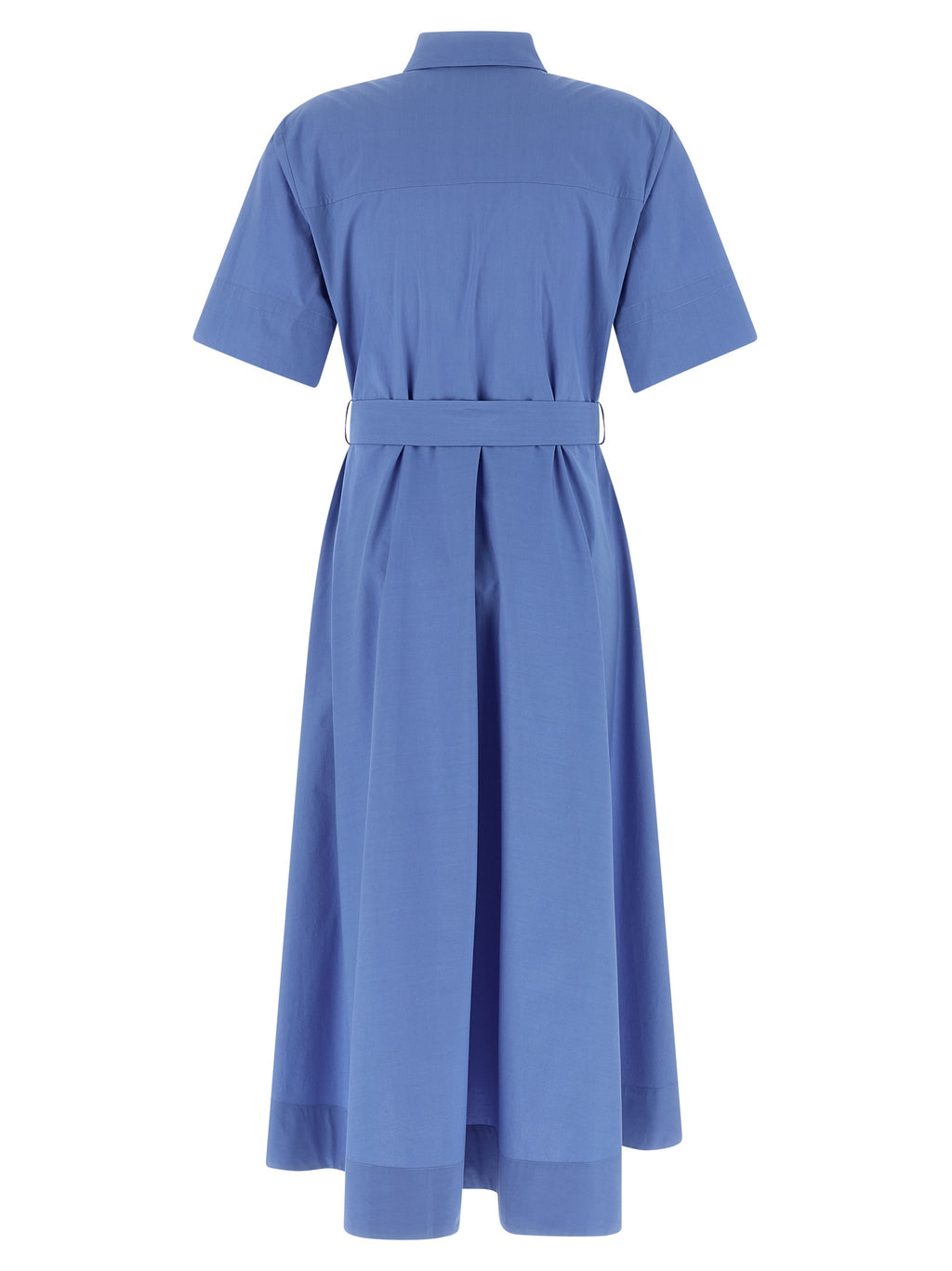 Blue Cotton Midi Dress