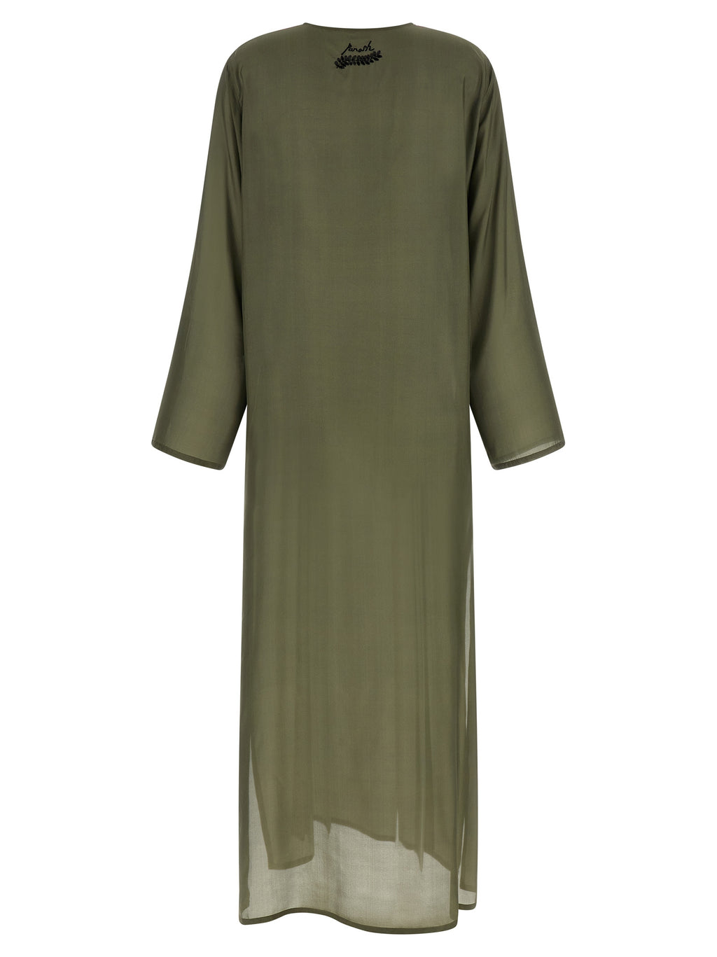 Bicolor Silk Long Dress