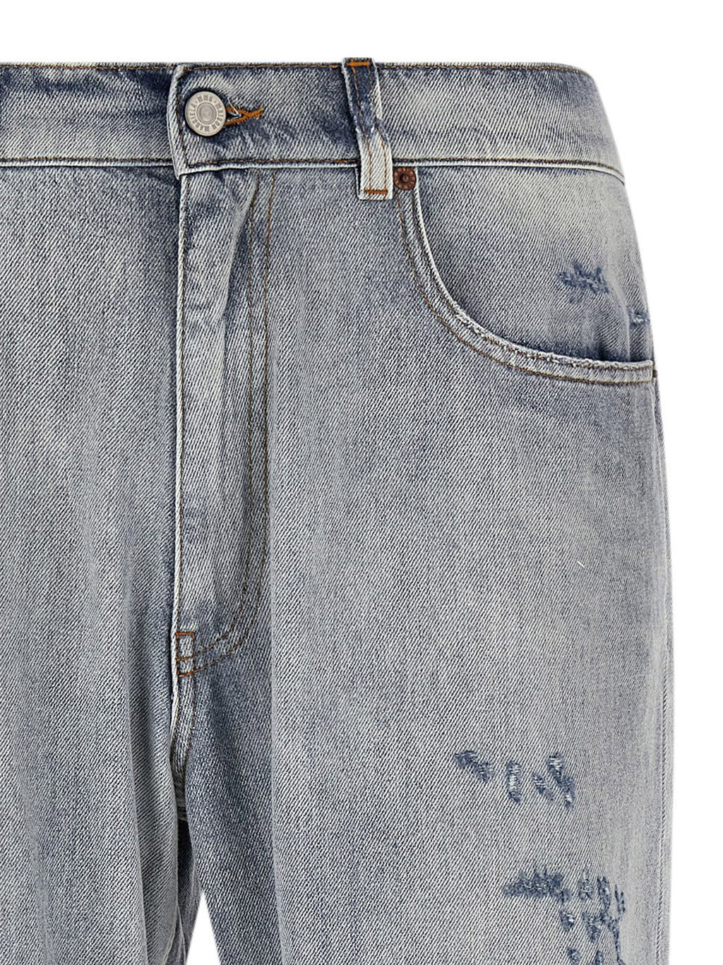Blue Cotton Relaxed Fit Jeans