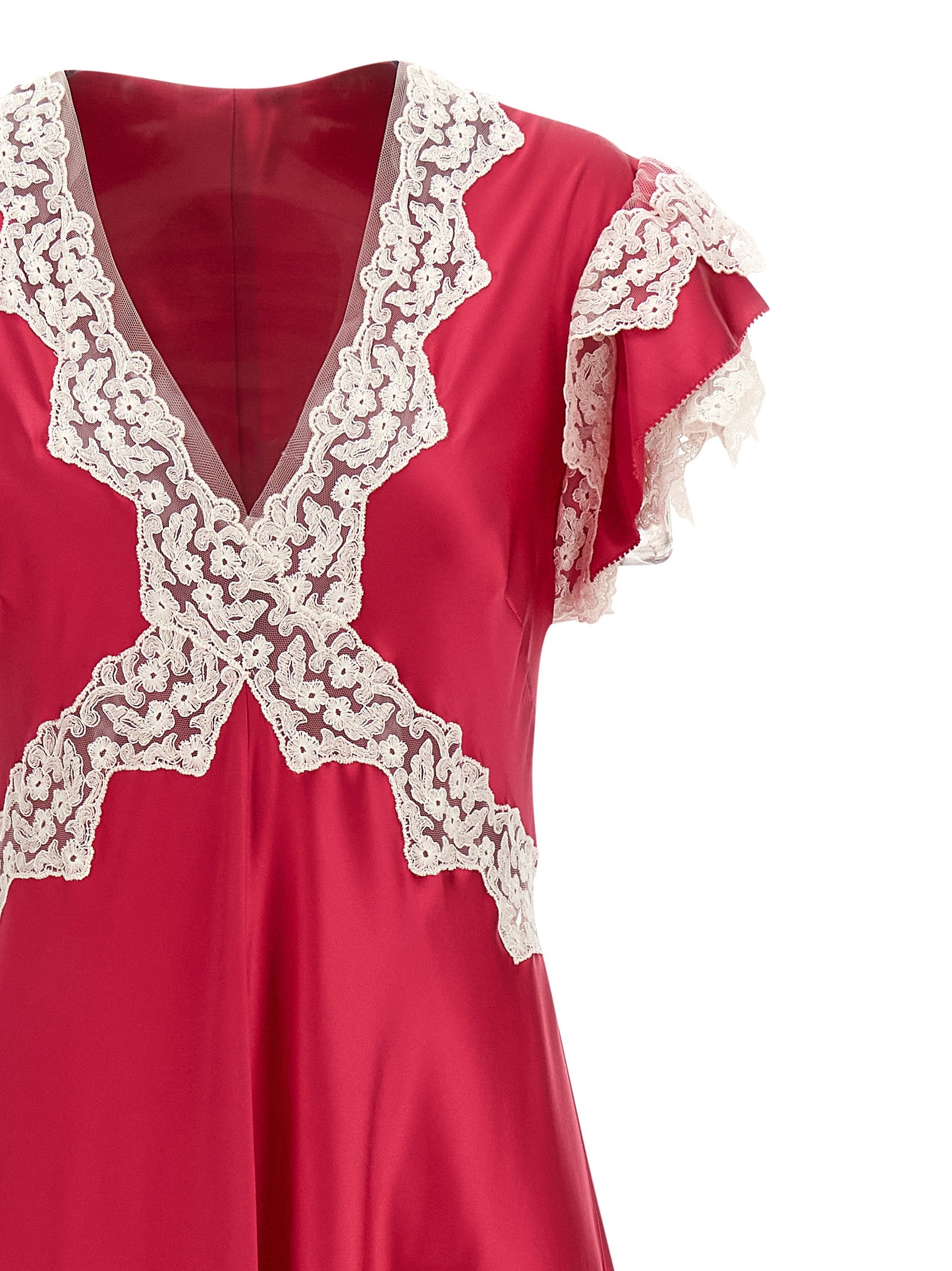 Fuchsia Viscose Long Dress