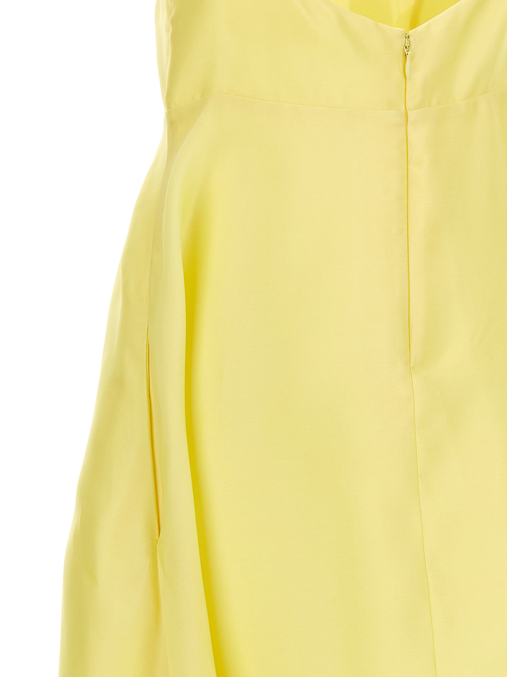 Bicolor Silk Midi Dress