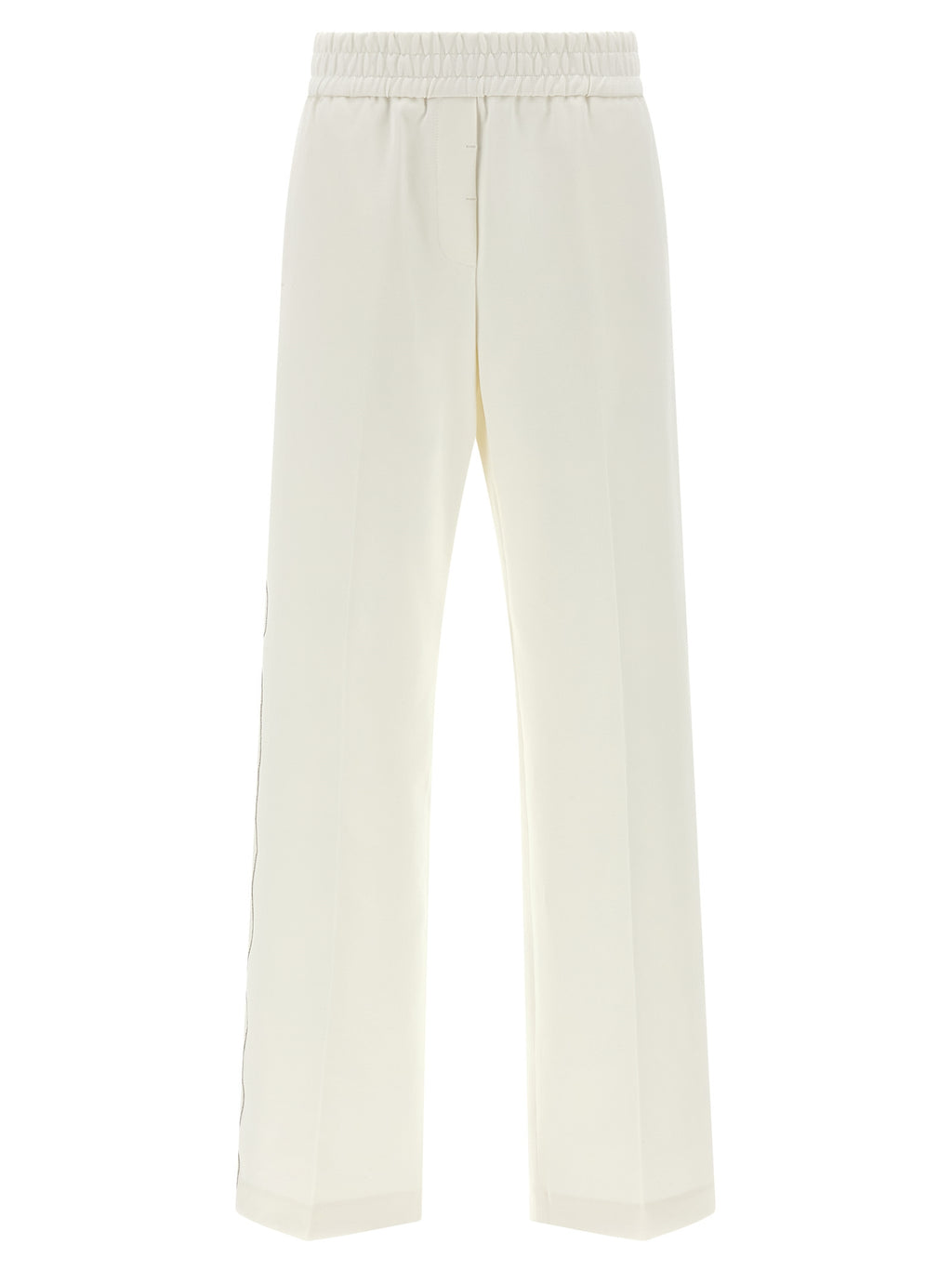 White Cotton Casual Pants