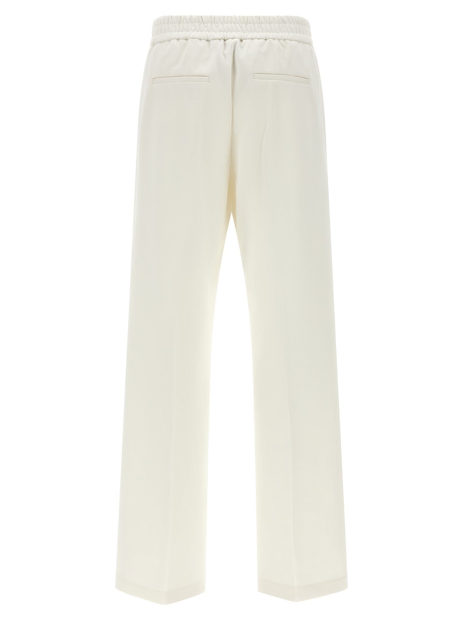 White Cotton Casual Pants