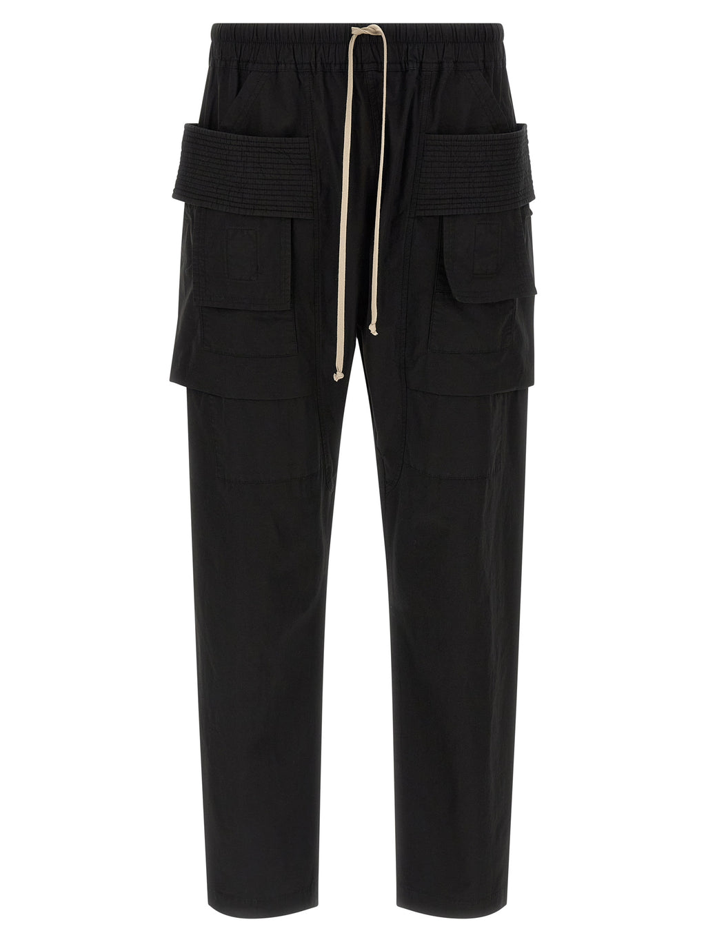 Black Cotton Cargo Pants