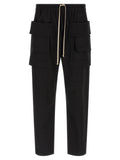 Black Cotton Cargo Pants