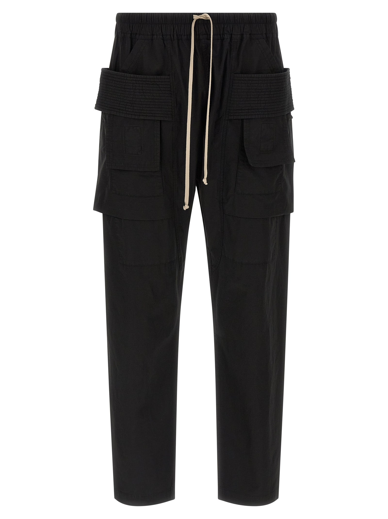 Black Cotton Cargo Pants