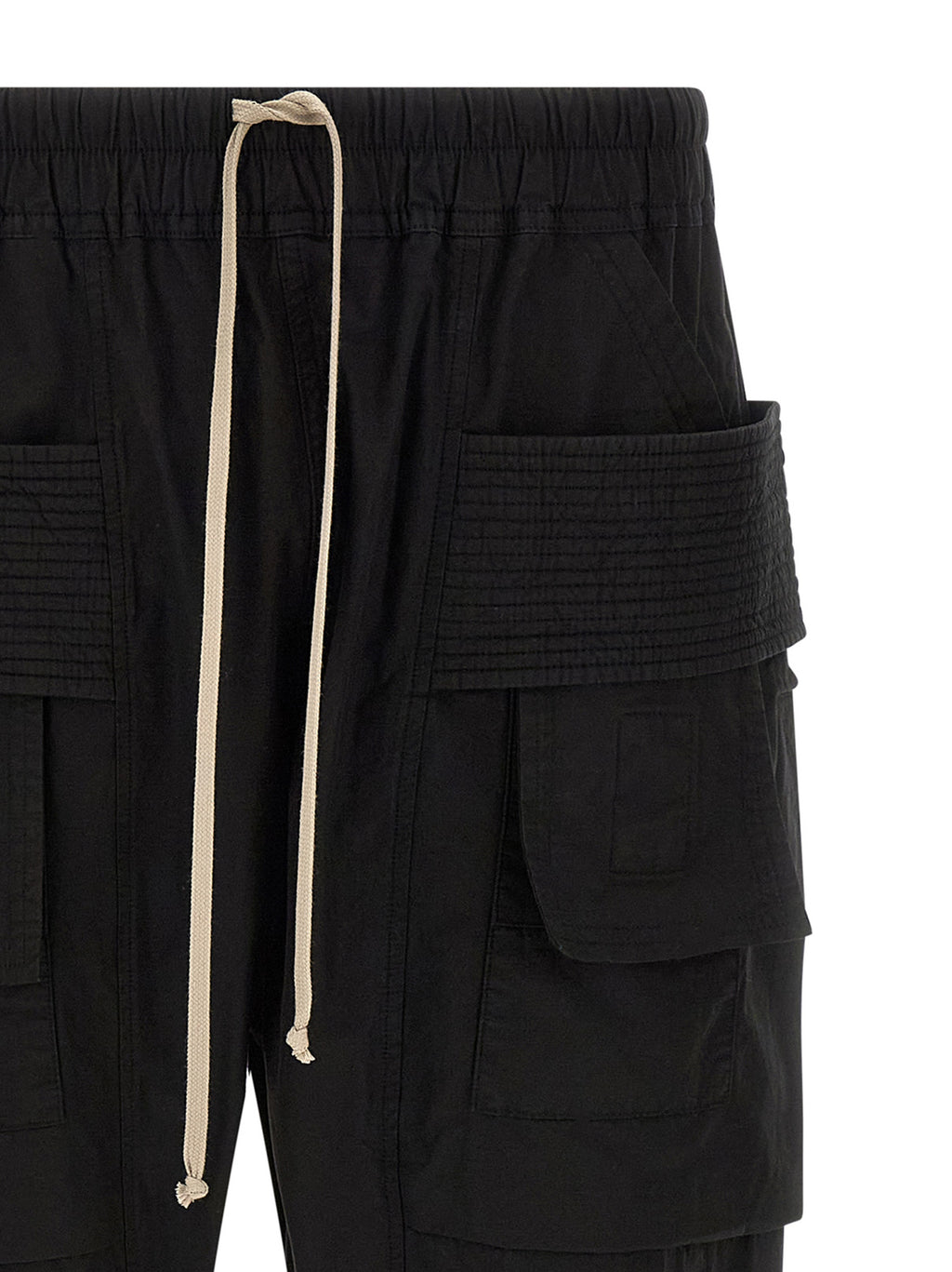 Black Cotton Cargo Pants
