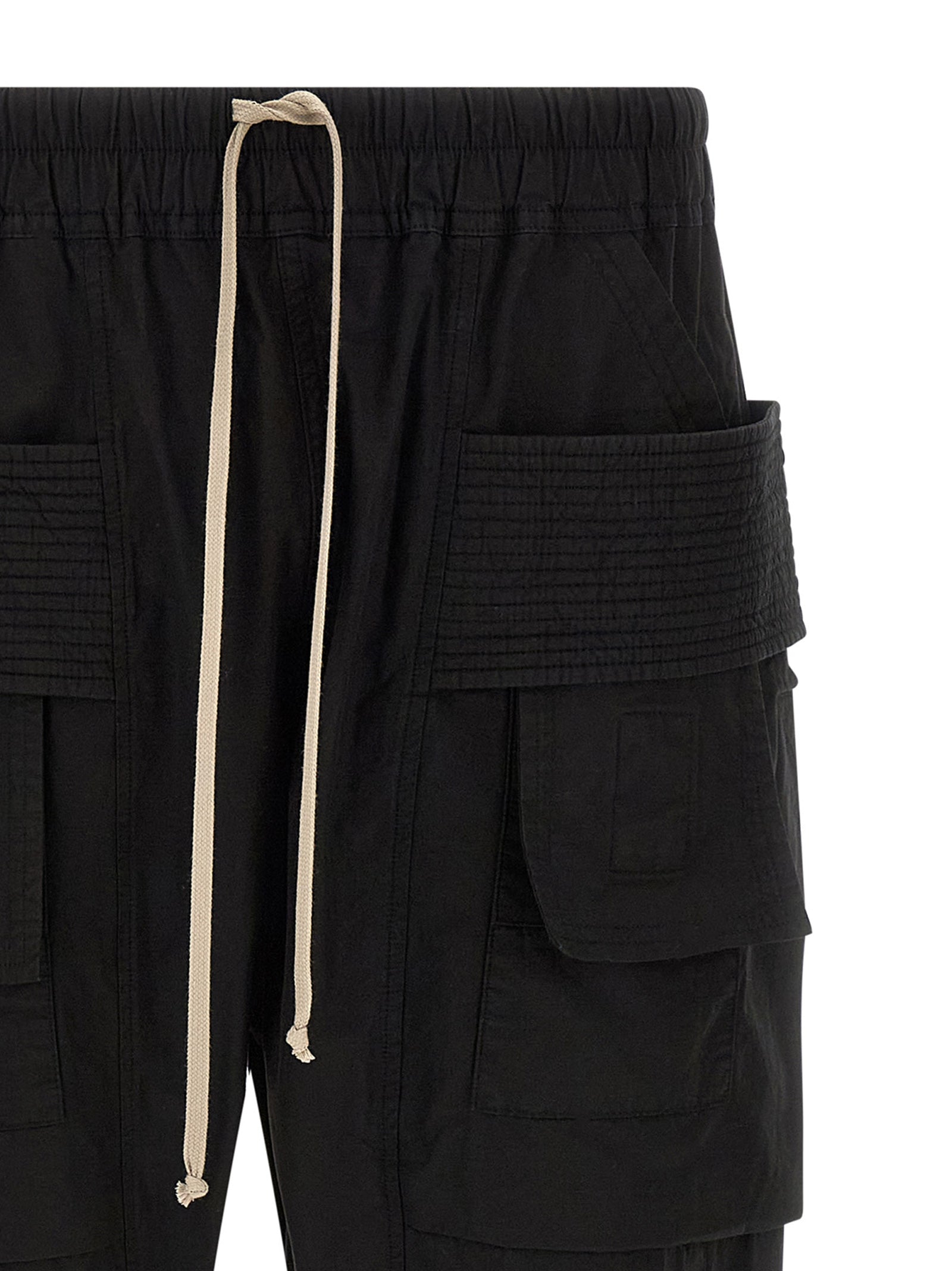Black Cotton Cargo Pants