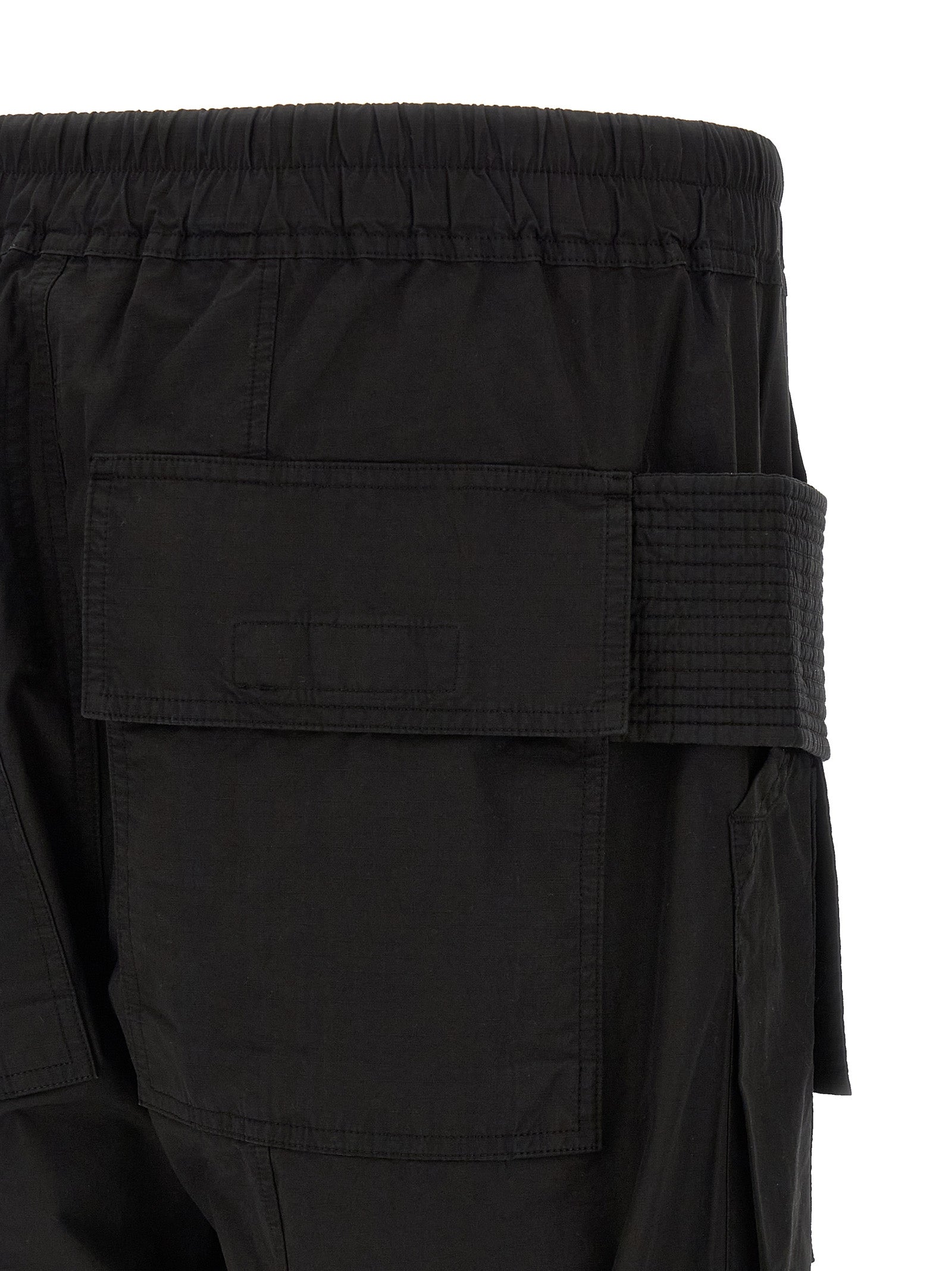 Black Cotton Cargo Pants