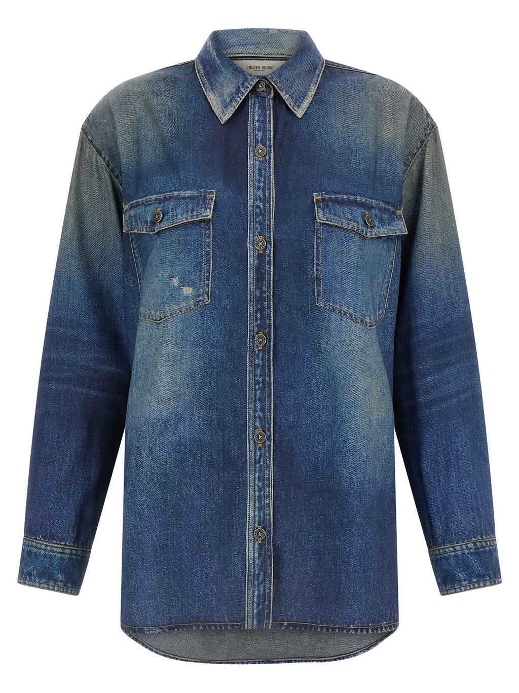 Blue Polyester Blouse