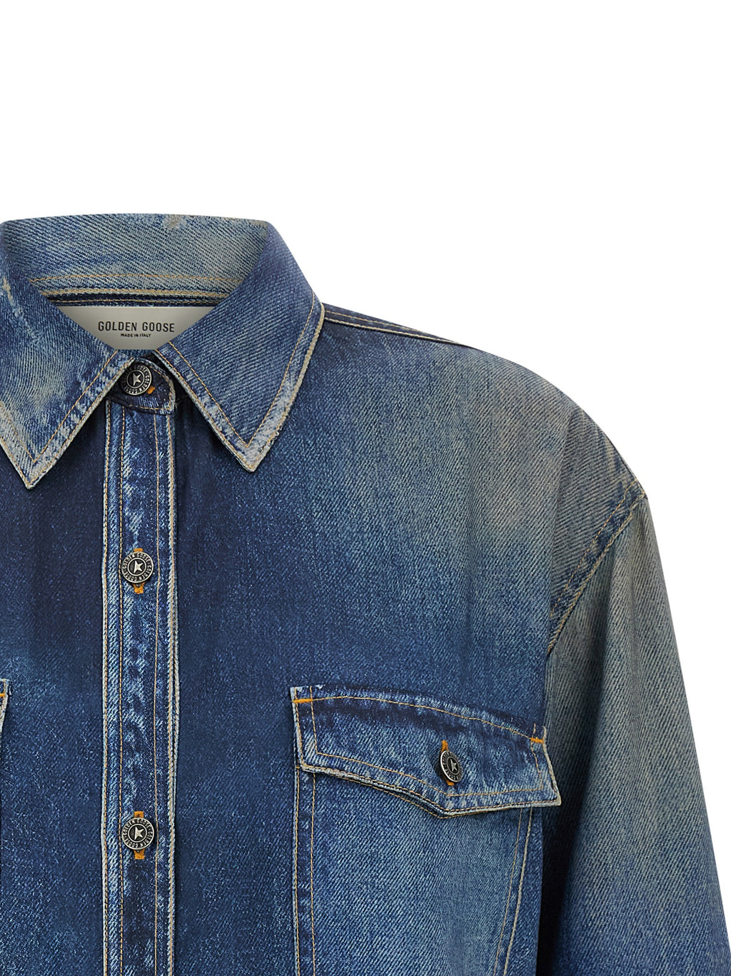 Blue Polyester Blouse