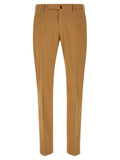 Brown Cotton Casual Pants