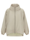 Gray Polyester Shell Jacket