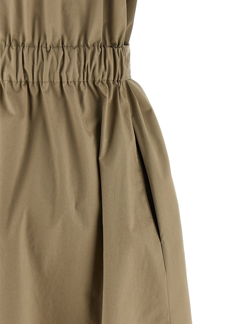 Bicolor Cotton Midi Dress