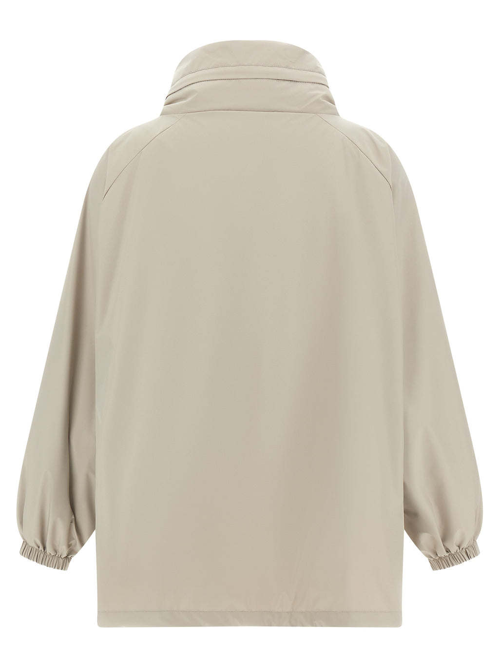 Gray Polyester Shell Jacket