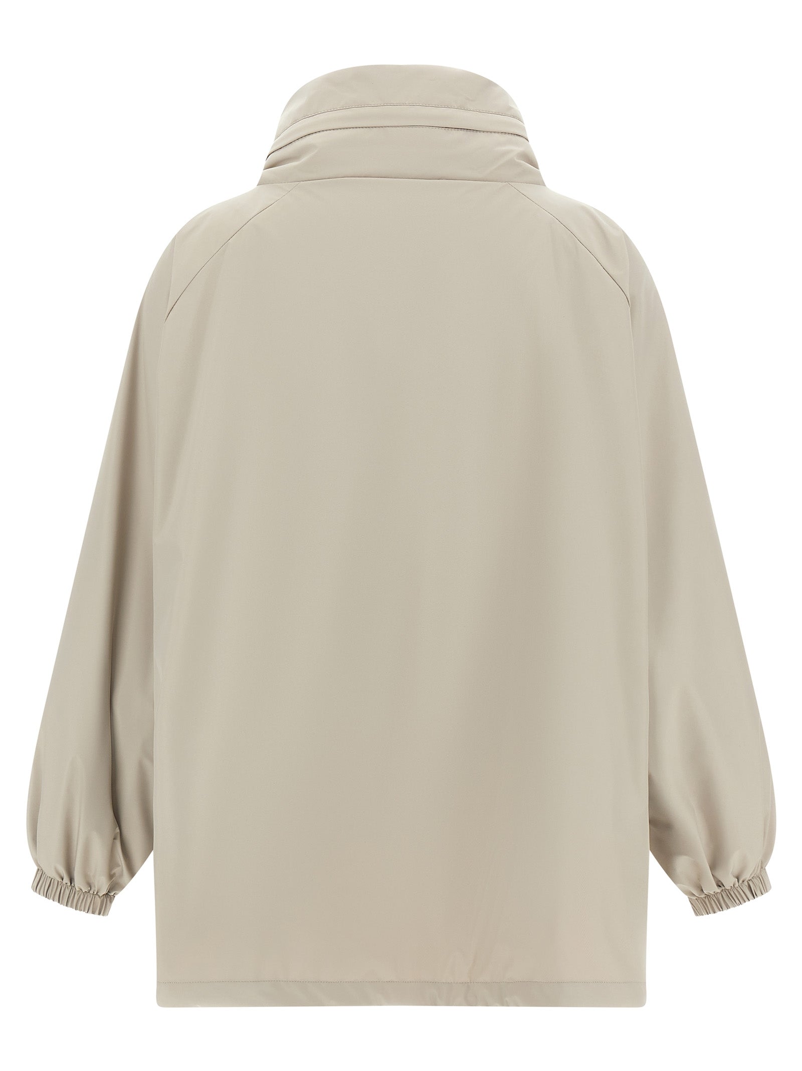 Gray Polyester Shell Jacket