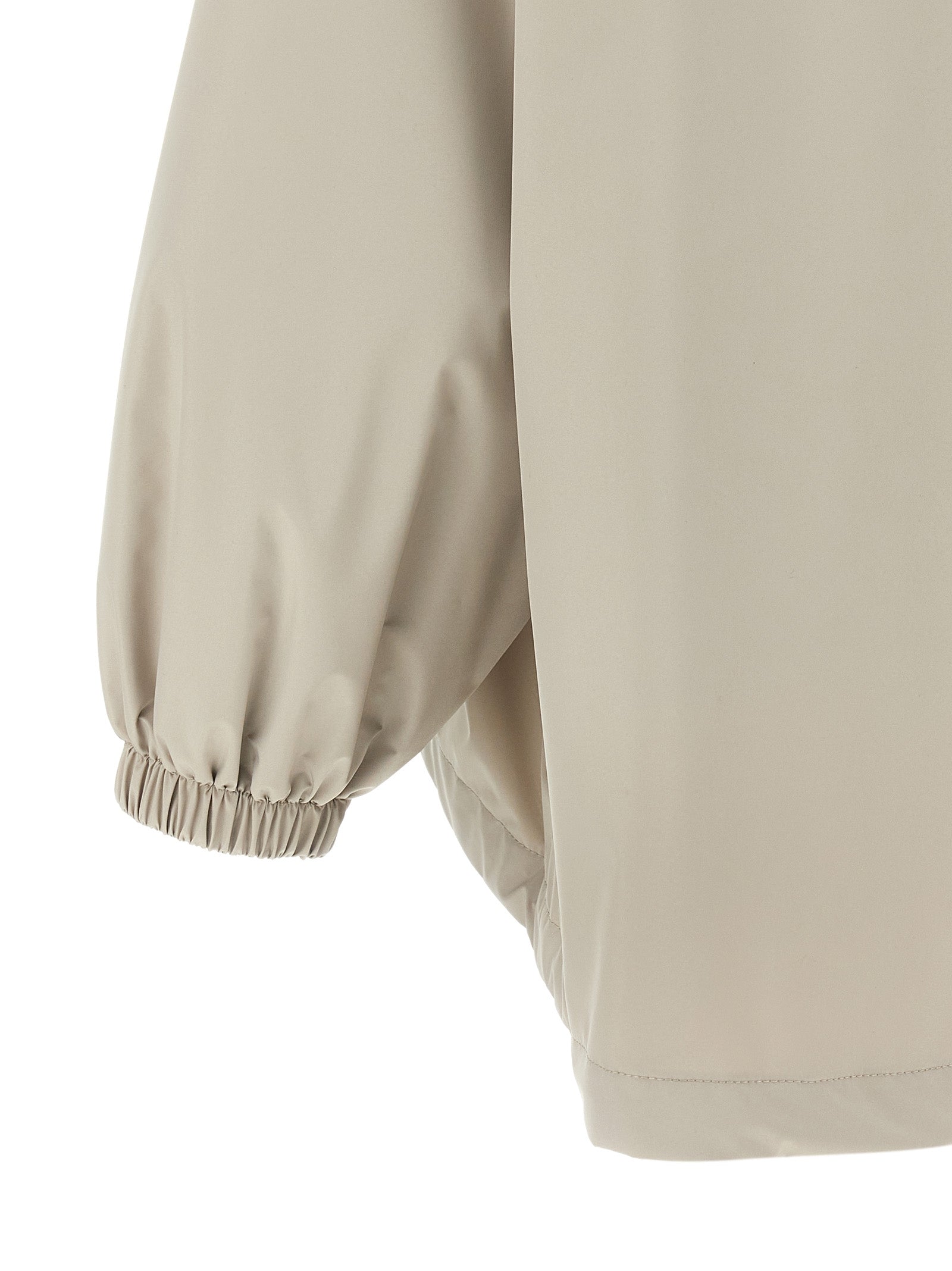 Gray Polyester Shell Jacket