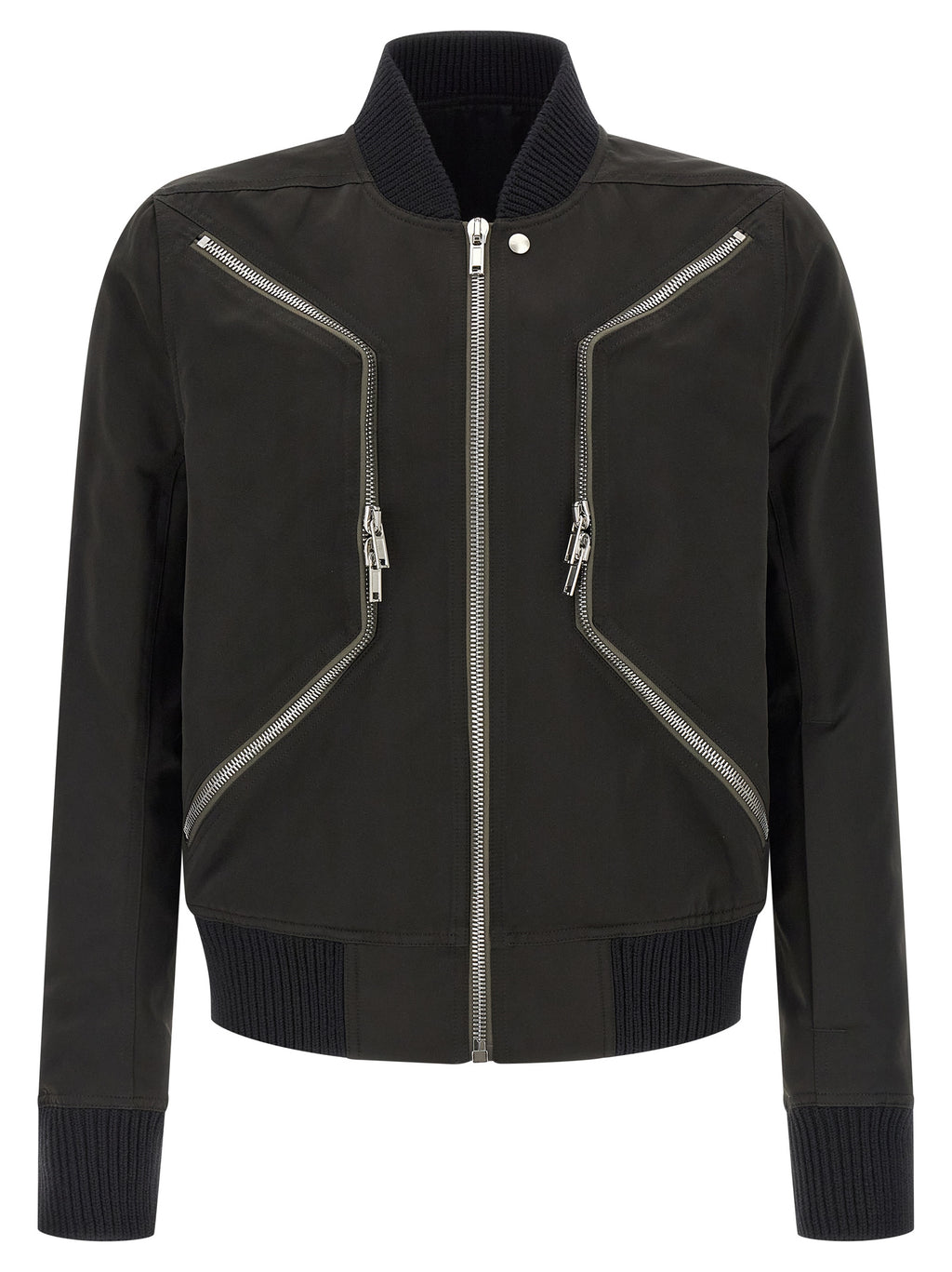 Black Polyester Bomber