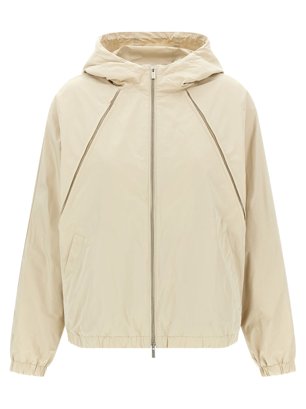 Beige Polyester Shell Jacket