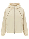 Beige Polyester Shell Jacket