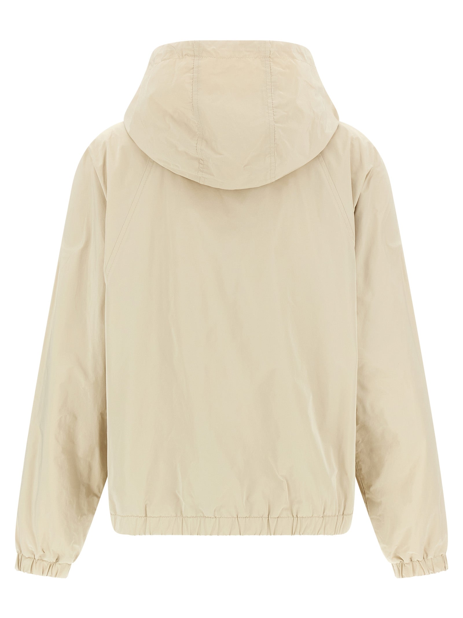 Beige Polyester Shell Jacket