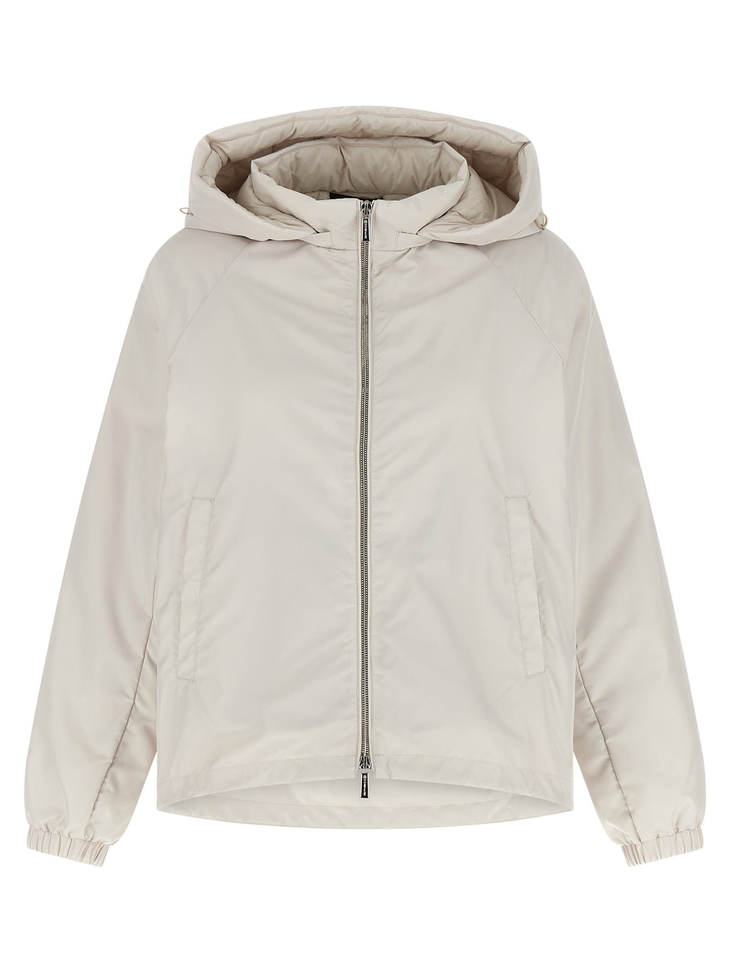 Beige Polyester Shell Jacket