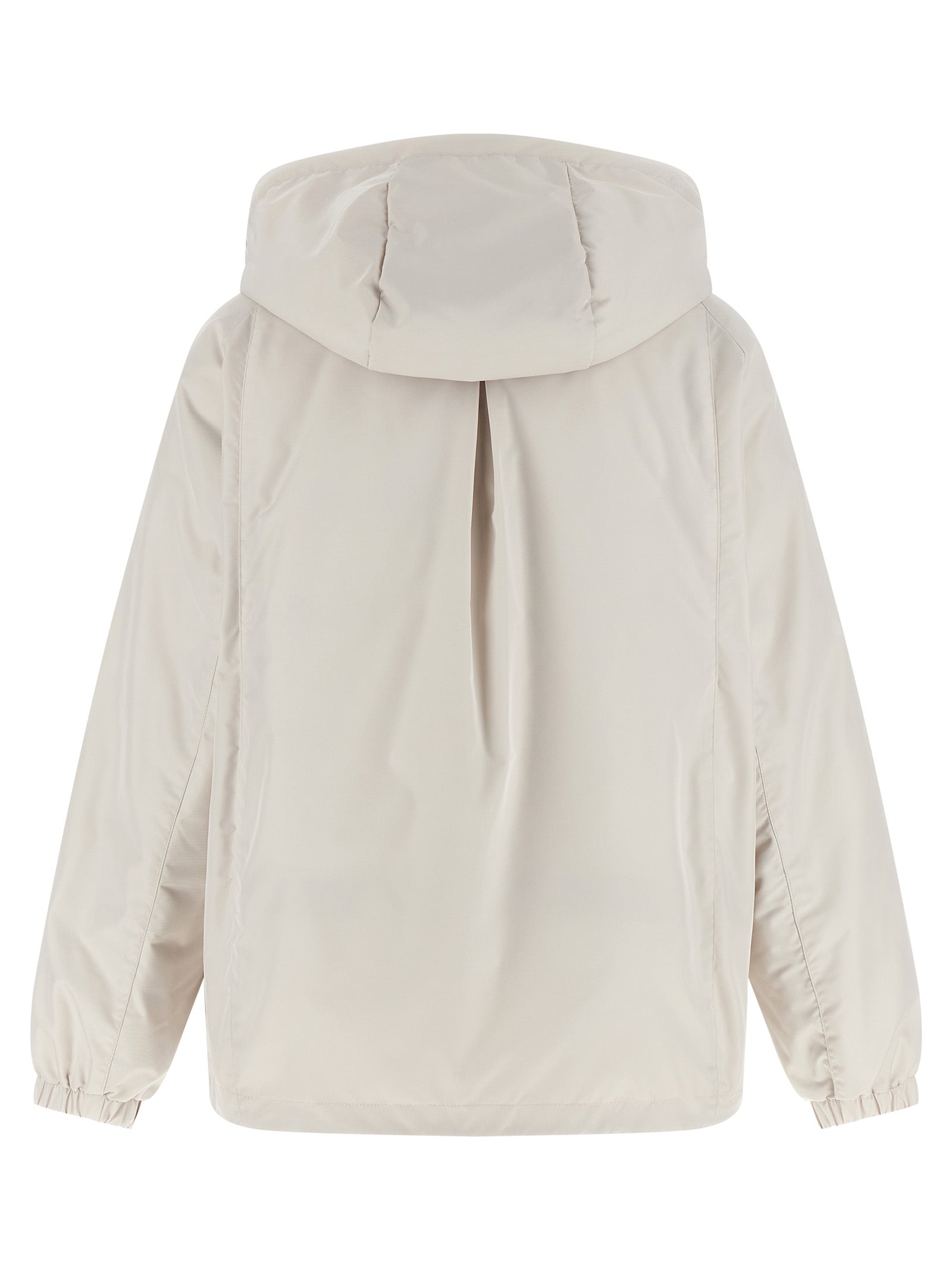 Beige Polyester Shell Jacket