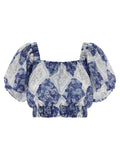 Blue Ramie Blouse