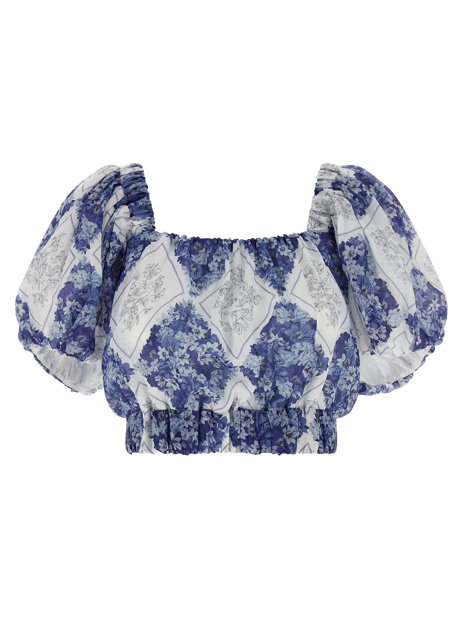 Blue Ramie Blouse