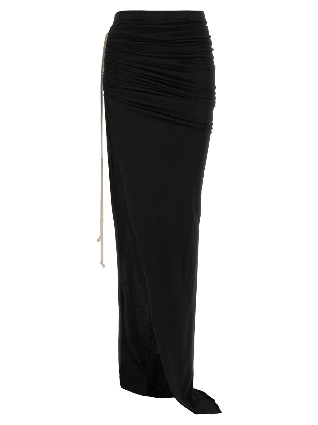 Black Cotton Mini Skirt
