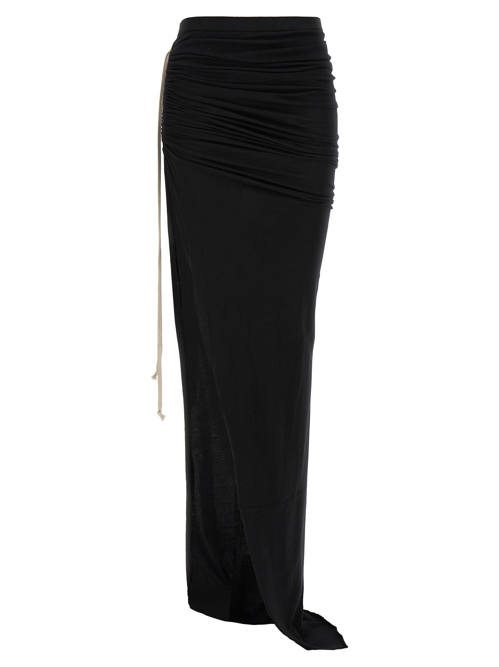 Black Cotton Mini Skirt