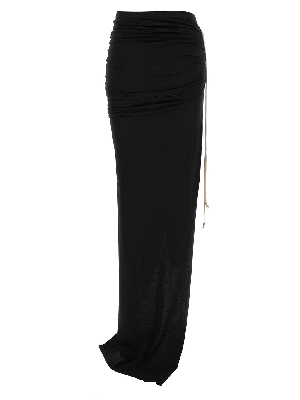 Black Cotton Mini Skirt