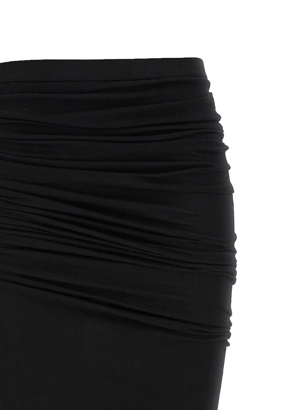 Black Cotton Mini Skirt