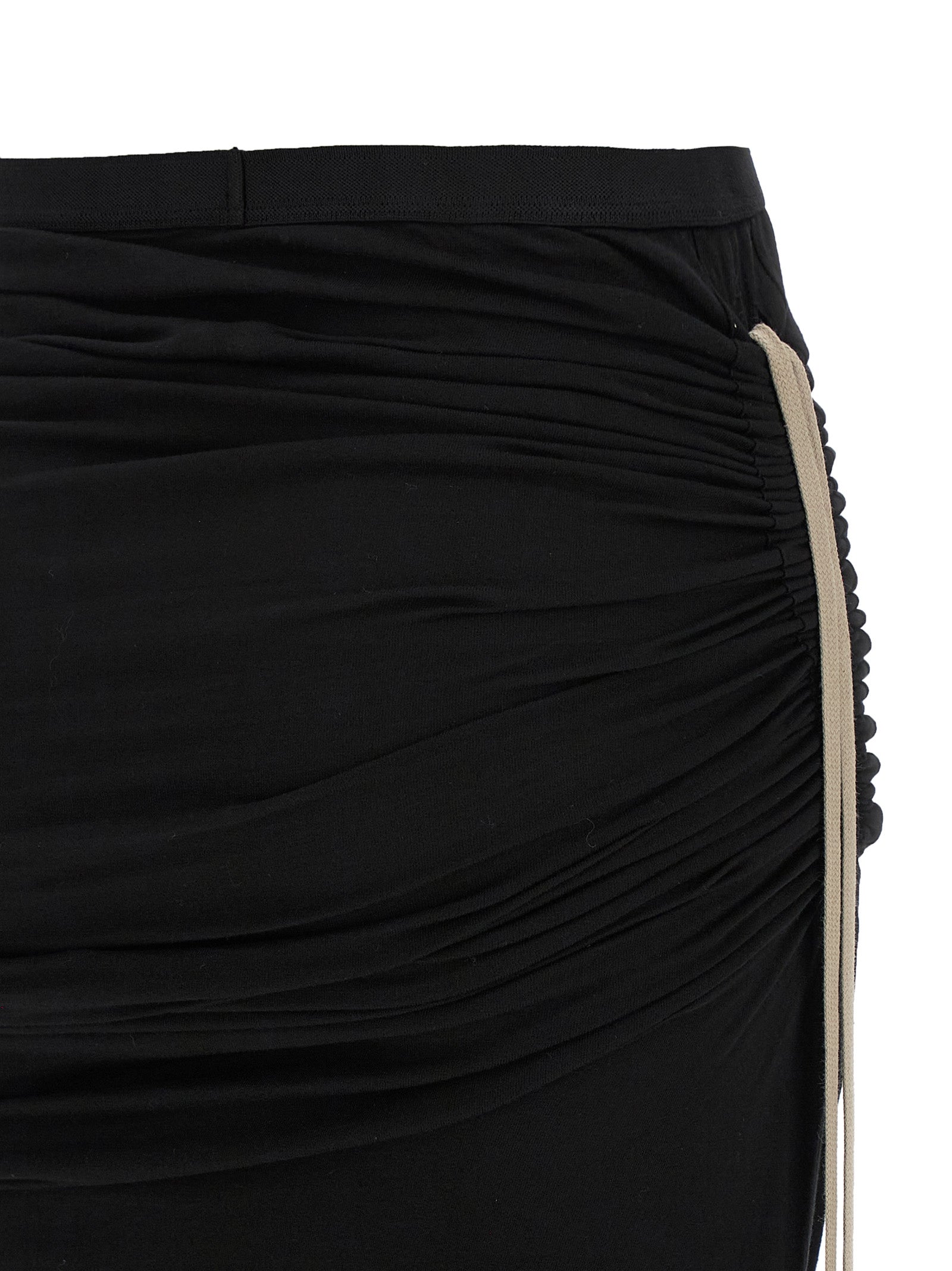 Black Cotton Mini Skirt