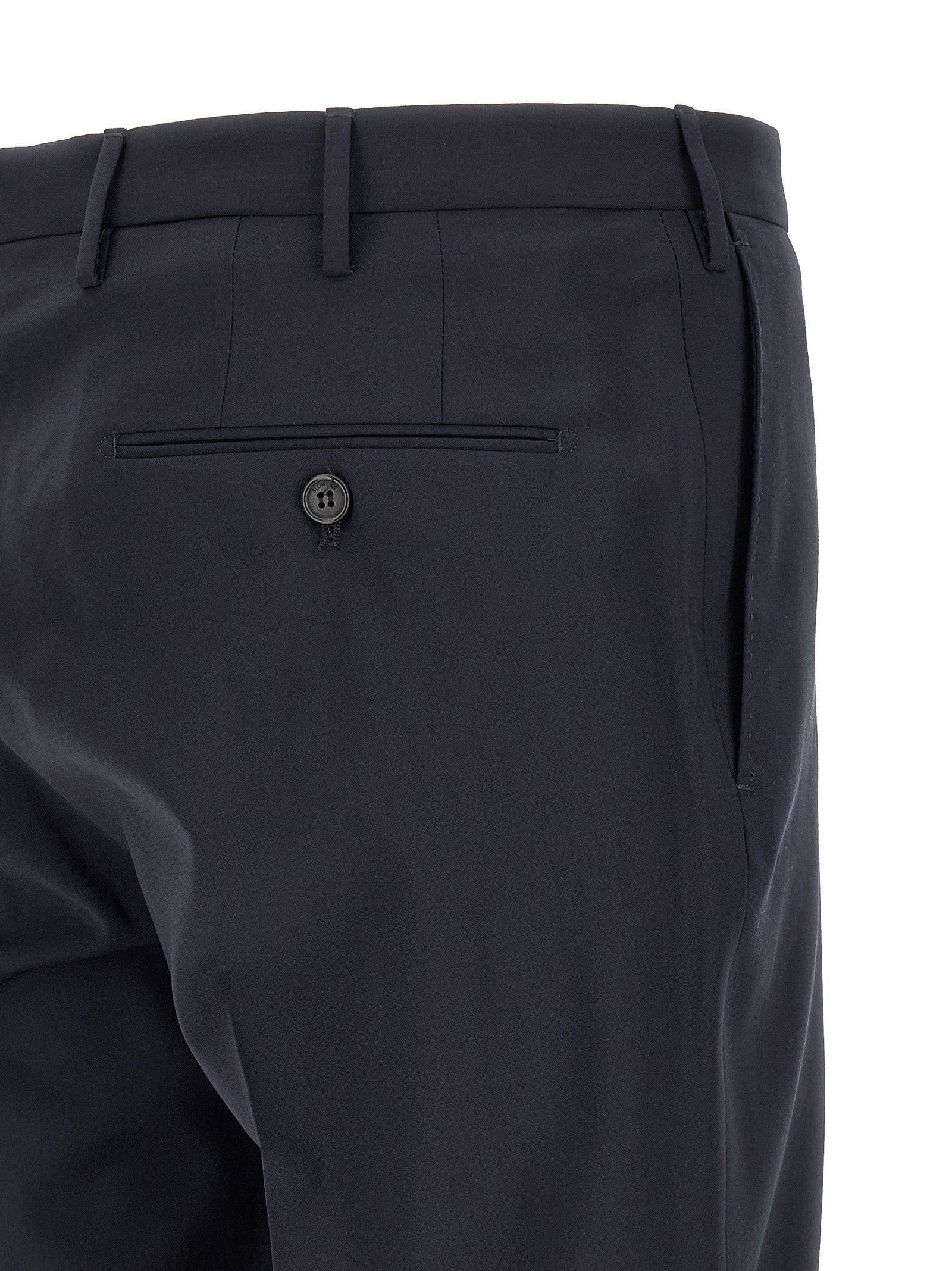 Blue Virgin Wool Dress Pants