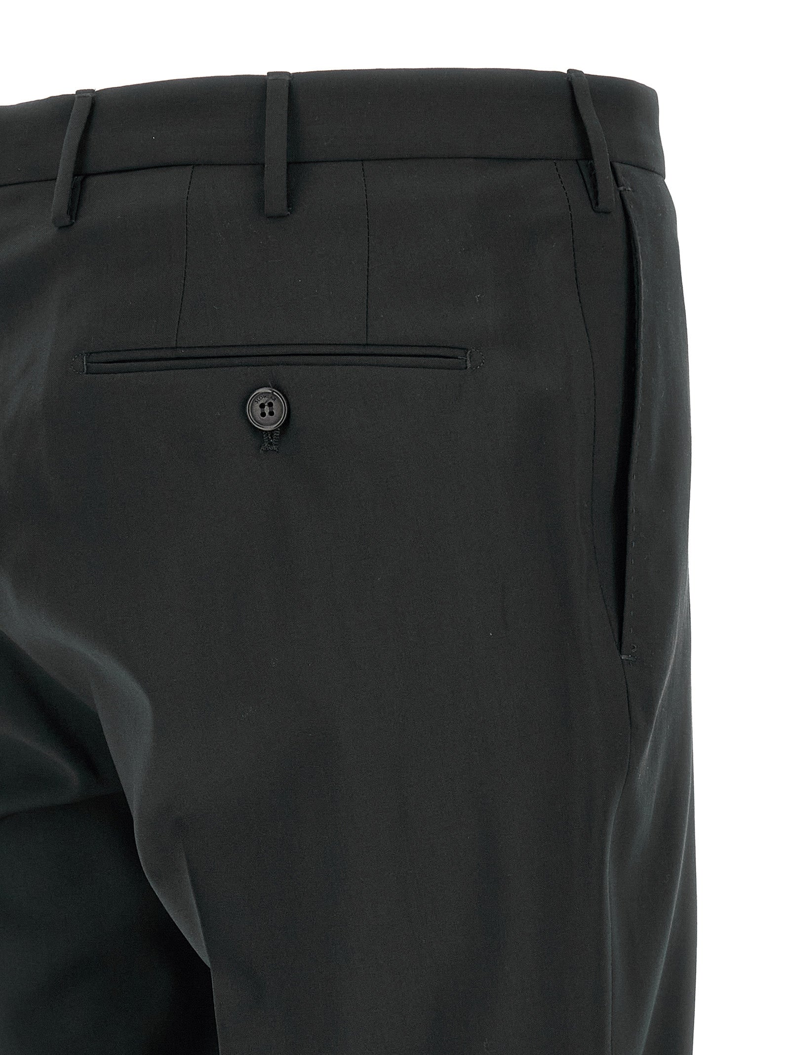 Black Virgin Wool Dress Pants