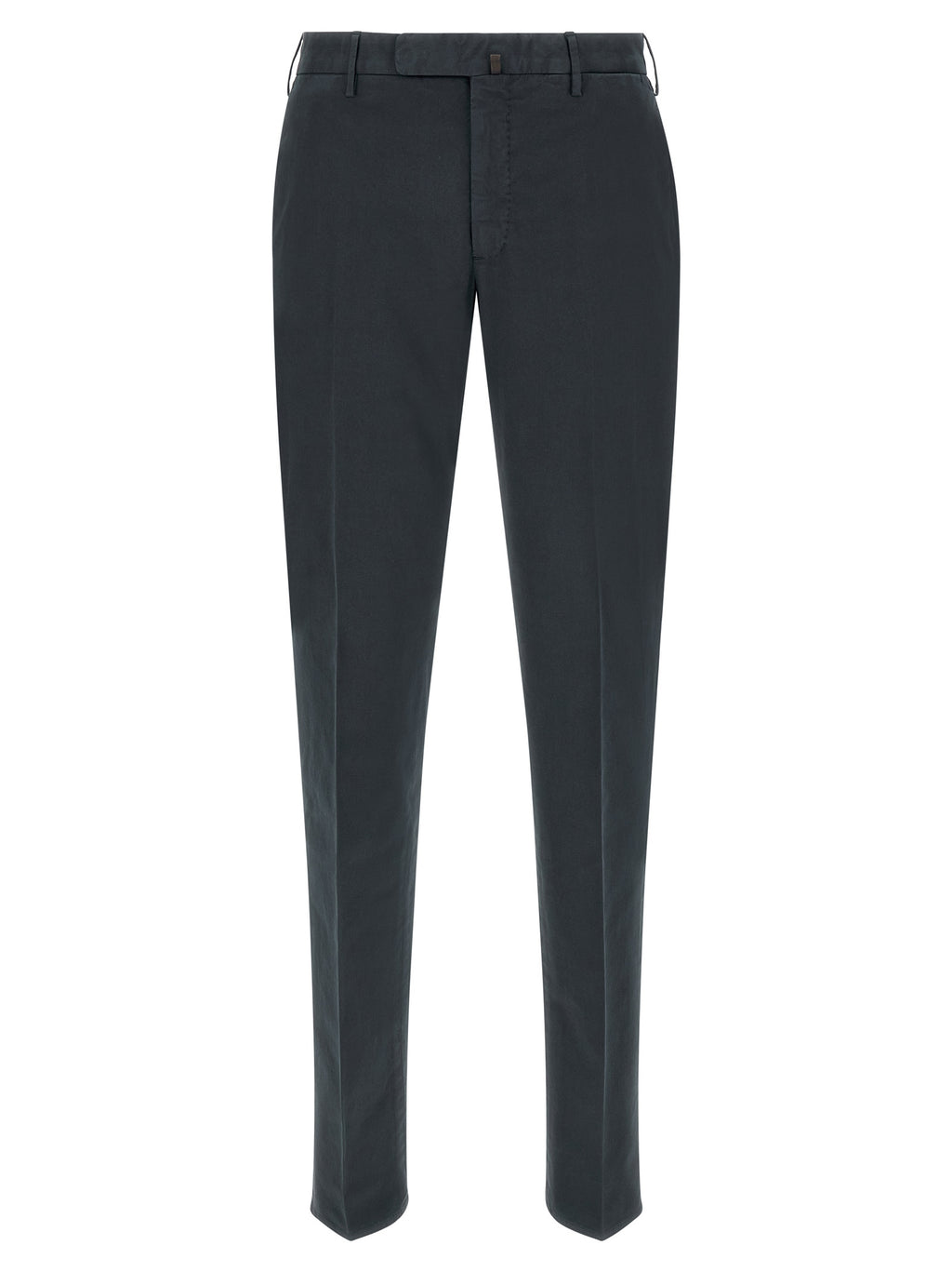 Blue Cotton Casual Pants