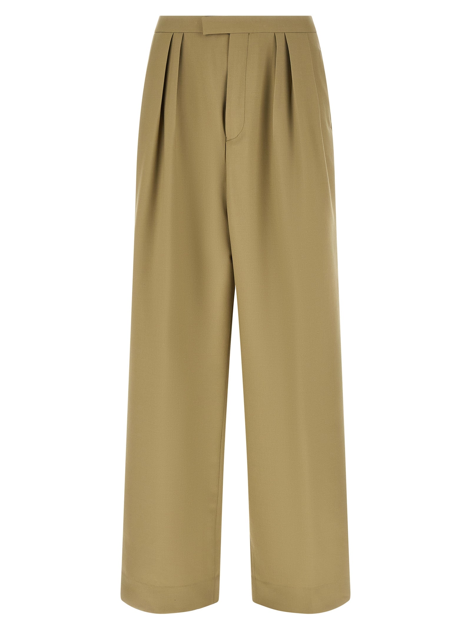 Bicolor Wool Casual Pants