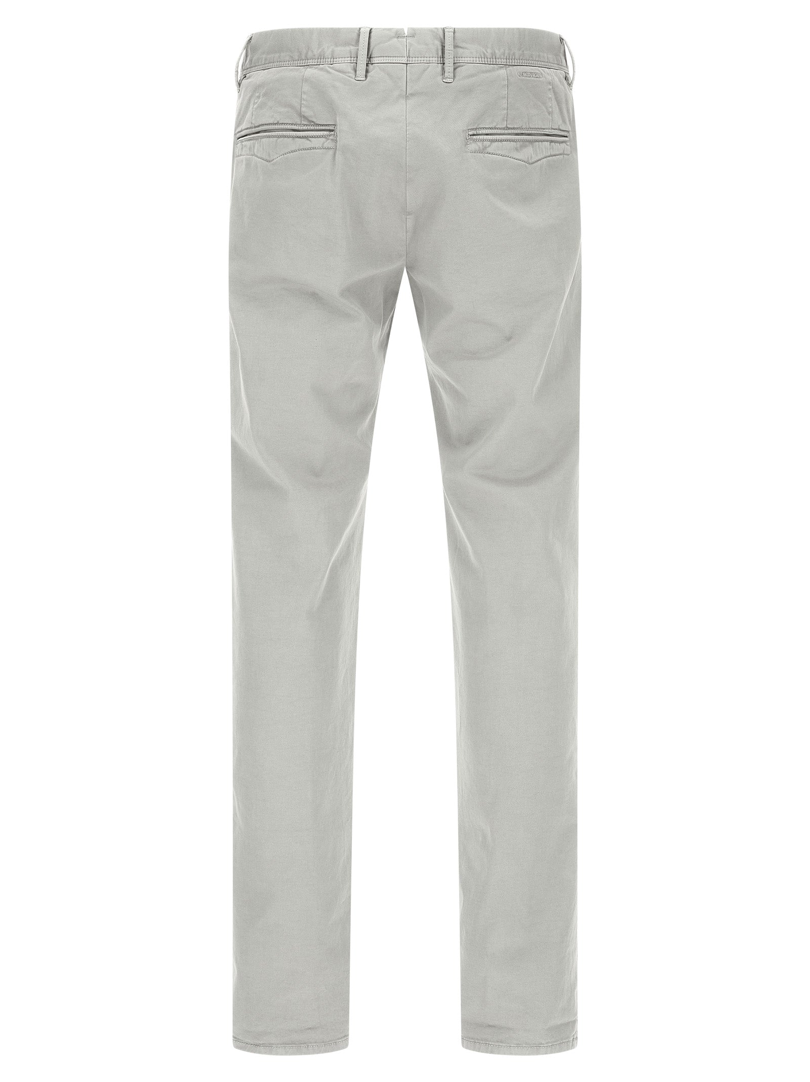 Gray Cotton Casual Pants