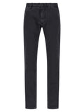 Blue Cotton Casual Pants