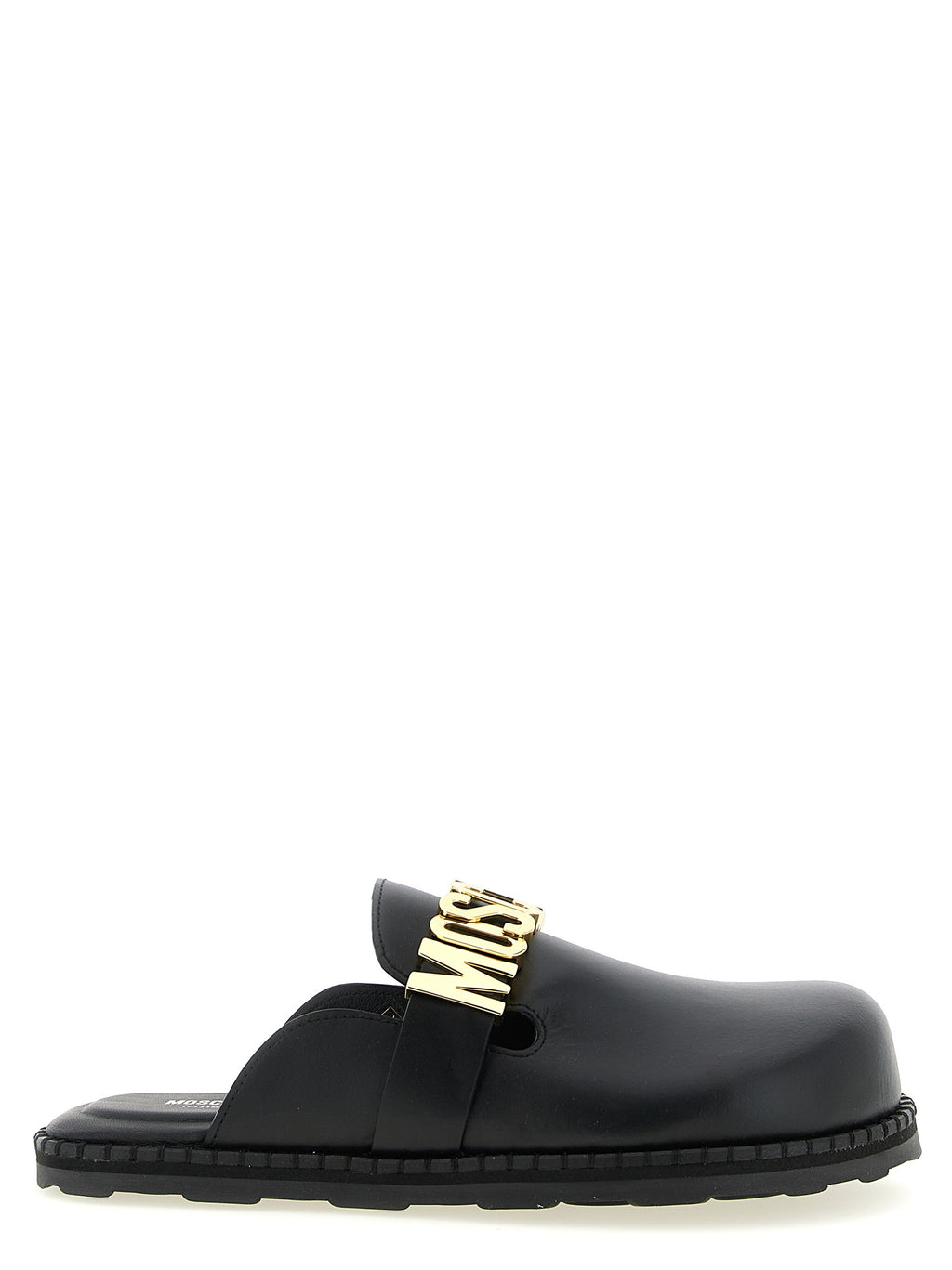 Black Calfskin Clogs